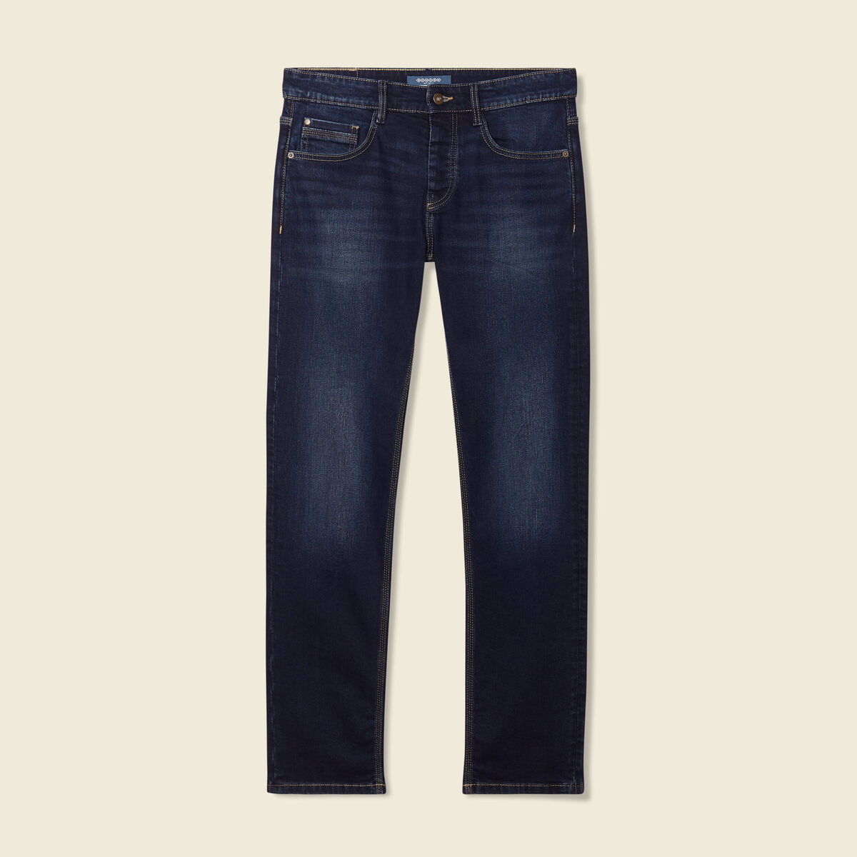 Jeans straight éco-responsable denim brut homme