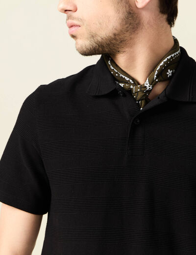 Polo manches courtes noir homme