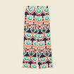 Pantalon large fluide orange femme