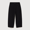 Pantalon barrel noir femme