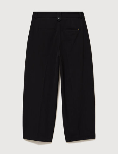 Pantalon barrel noir femme