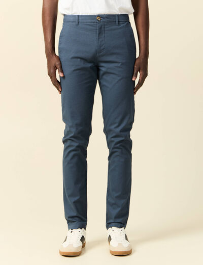 Pantalon slim Instinct chino bleu gris homme