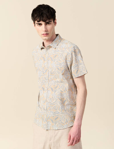 Chemise manches courtes vert homme