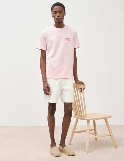 Short jogpant ecru homme