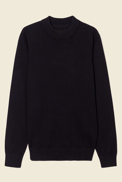 Pull manches longues noir homme