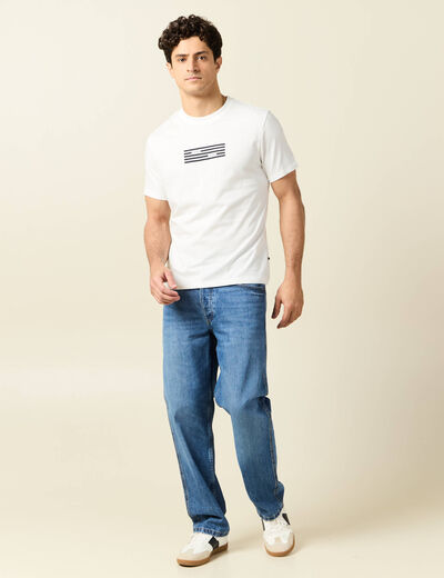 Jeans relax 5 poches denim stone homme