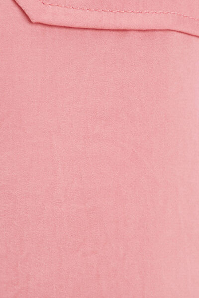 Chemise manches longues rose femme