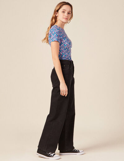T-shirt manches courtes bleu femme