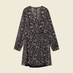 Robe évasée manches longues noir femme
