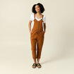 Salopette fluide boutonnée camel femme