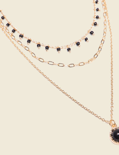 Collier multirangs couleur or femme