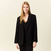 Veste blazer droite noir femme