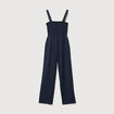 Combinaison salopette fines bretelles bleu marine femme