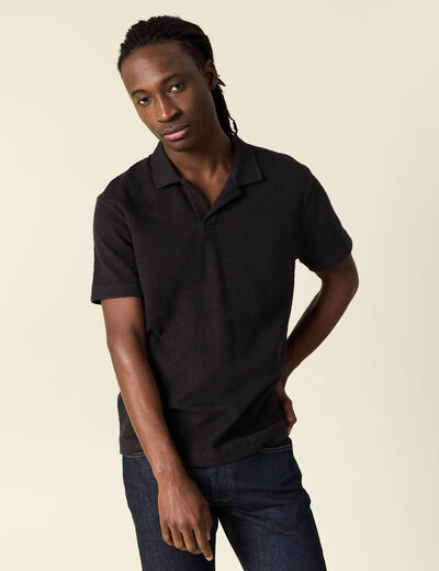 Polo manches courtes noir homme