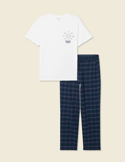 Ensemble pyjama pantalon vert foncé homme