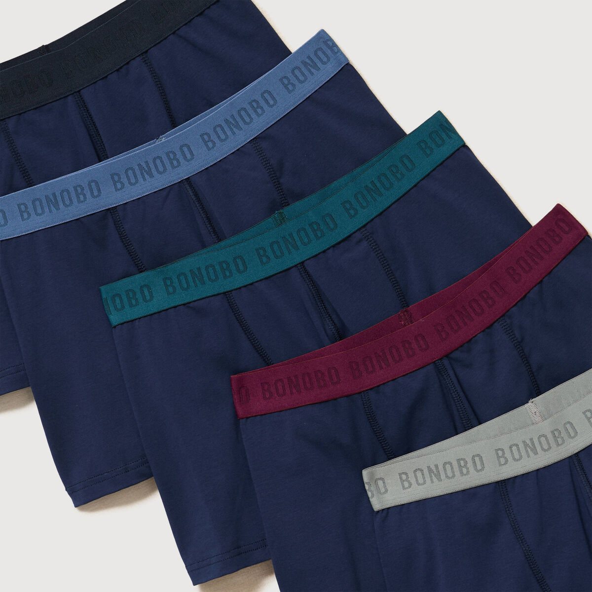 Lot de 5 boxers bleu marine homme