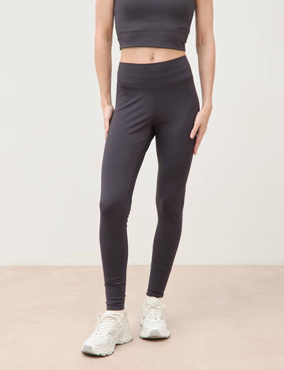Leggings gris fonc&eacute; femme