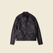 Veste biker simili cuir noir homme