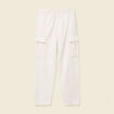 Pantalon cargo large longueur 32 ecru homme