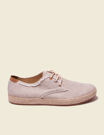 Espadrilles à lacets sable homme