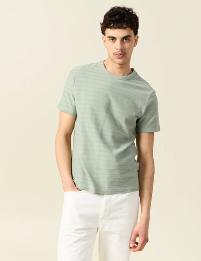 T-shirt manches courtes vert olive homme
