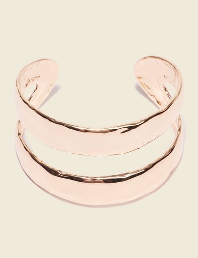 Bracelet manchette couleur or femme