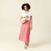 Jupe longue portefeuille rouge femme