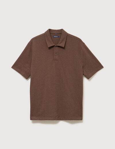 Polo manches courtes taupe homme