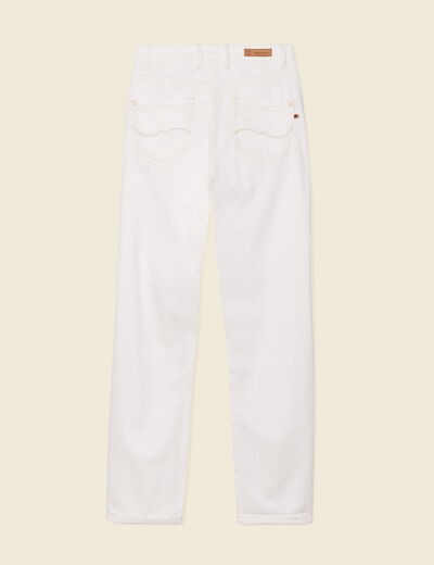 Jeans éco-responsable denim blanc femme
