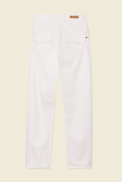 Jeans éco-responsable denim blanc femme