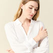 Chemise manches longues ecru femme