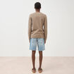 Pull manches longues taupe homme