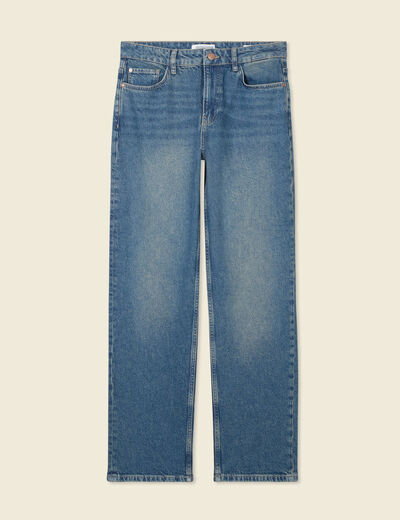 Jeans straight denim dirty femme