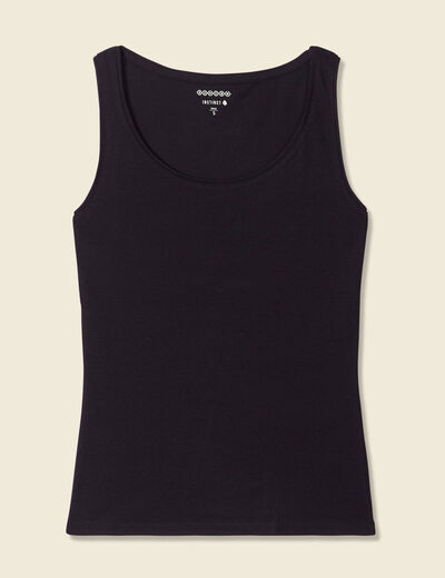Débardeur femme uni col arrondi Instinct noir femme