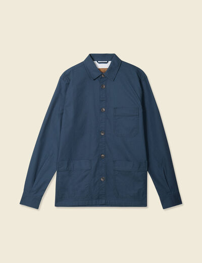 Surchemise manches longues bleu marine homme