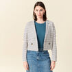 Gilet manches longues ecru femme