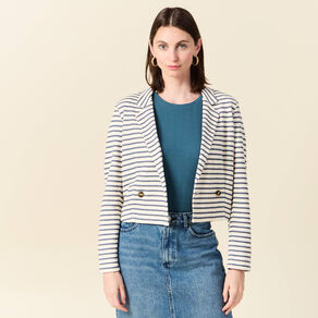 Gilet manches longues ecru femme