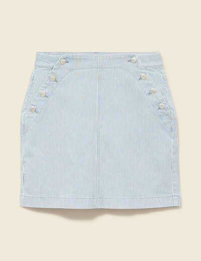 Jupe en jeans bleu marine femme