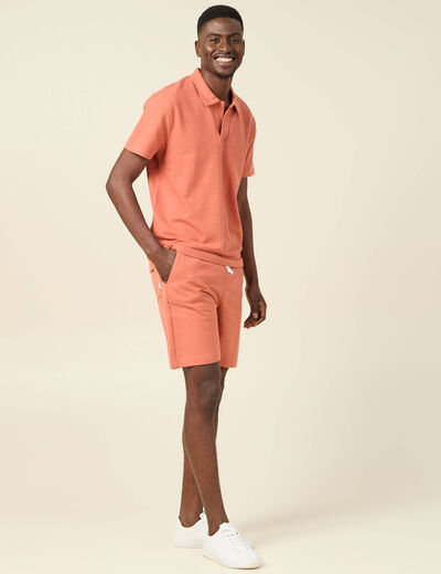 Polo manches courtes rose homme