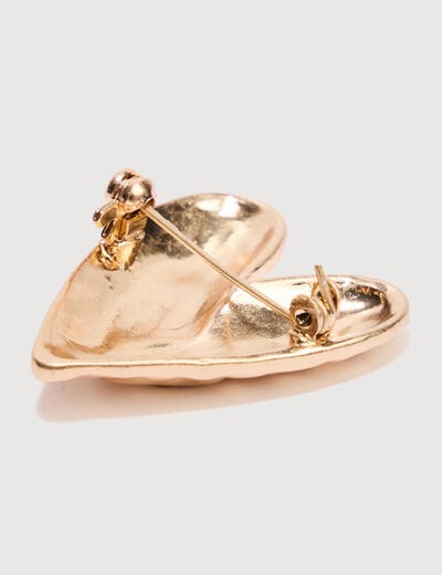 Broche couleur or femme