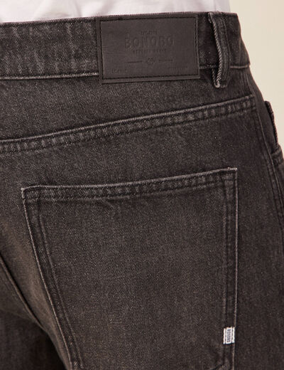 Jeans relax 5 poches denim snow noir homme