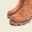Bottines chelsea crantées marron femme