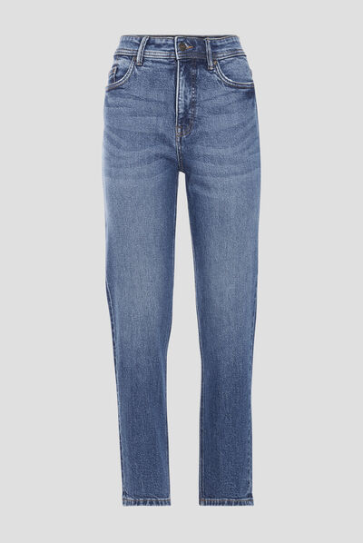 Jeans regular denim stone femme