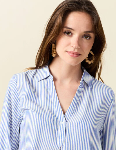 Blouse manches longues ecru femme
