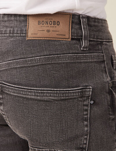 Jeans regular éco-responsable denim gris homme