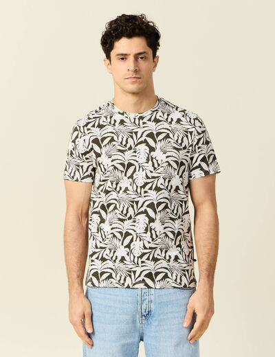 T-shirt manches courtes vert kaki homme