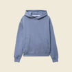 Sweat &agrave; capuche manches longues bleu gris homme