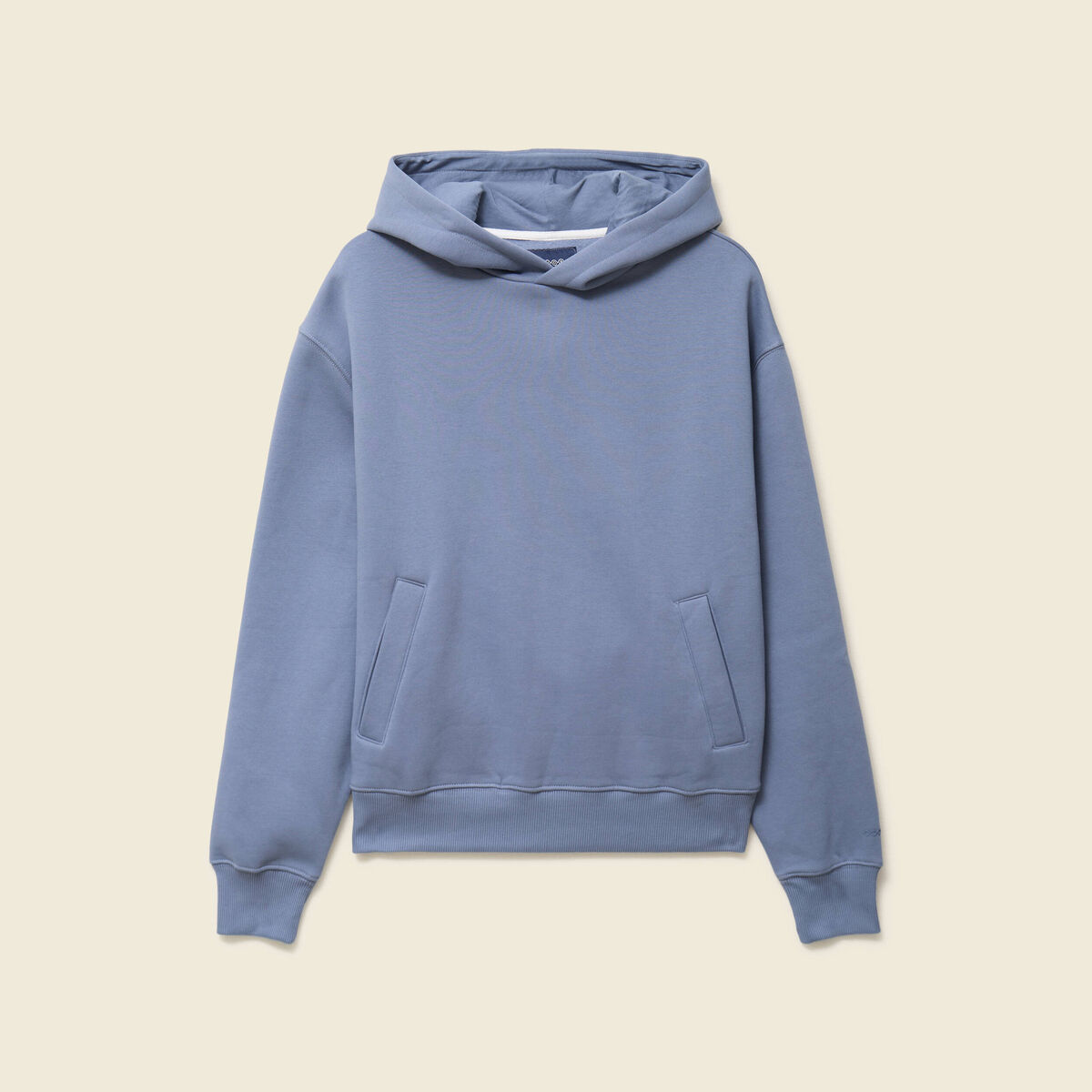 Sweat &agrave; capuche manches longues bleu gris homme