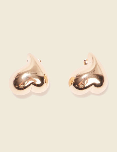Boucles d'oreilles clous couleur or femme