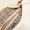 Sac banane velours c&ocirc;tel&eacute; creme femme